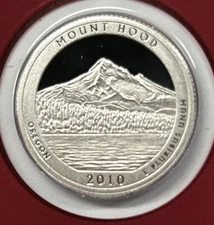 2010 S SILVER PROOF MOUNT HOOD NATIONAL PARK QUARTER 90% SILVER - SHIPS FREE