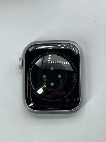 Unlocked Apple Watch Series 9 45MM Silver Aluminum A2984 Face Only - Zdjęcie 8 z 9