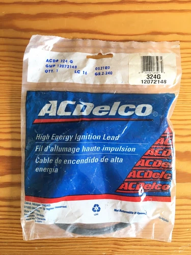 NOS GM 12072148 AC Delco 324G 7mm High Energy Lead spark plug wire