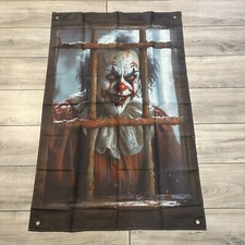 Halloween Scary Clown Window Cover 48 X 31