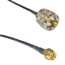 USA-CA RG174 PL259 UHF Male to SMA MALE Coaxial RF Pigtail Cable