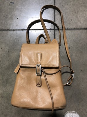 tan coach backpack