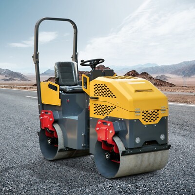 Road Mini Vibratory Roller 1 Ton Double Drum Road Roller Compactor