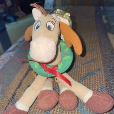 Bullseye Toy Story 2 Christmas Plush With Ear Tag Disney Pixar Star Bean Mattel