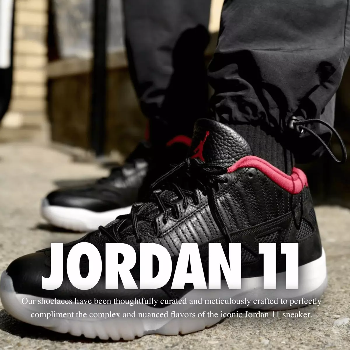 Jordan 11 Low IE Replacement Rope Round Shoe Laces Black or White laces
