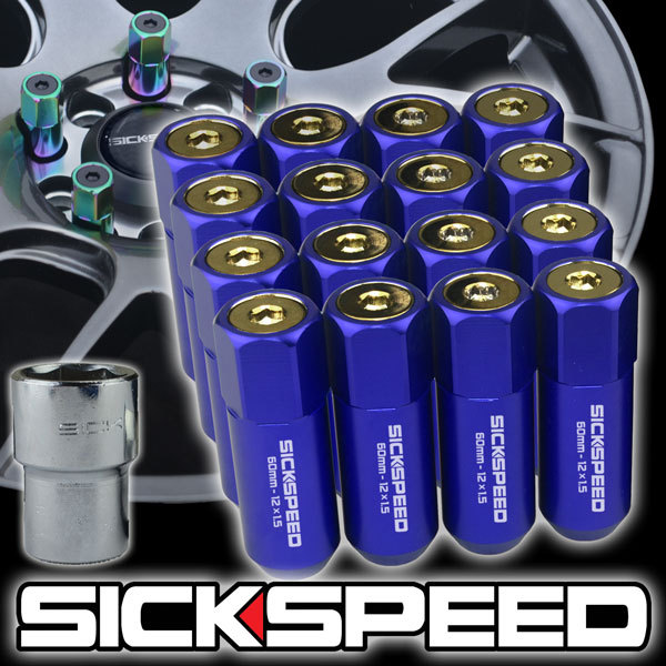Sickspeed 16 Neo/Green Spiked Aluminum Extended Tuner Lug
