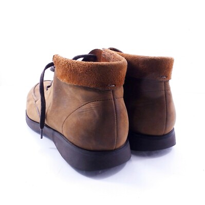 FOSSIL Mens Size 11.5 Ankle Brown Leather Boot Shoe Lace Up  display picture 2