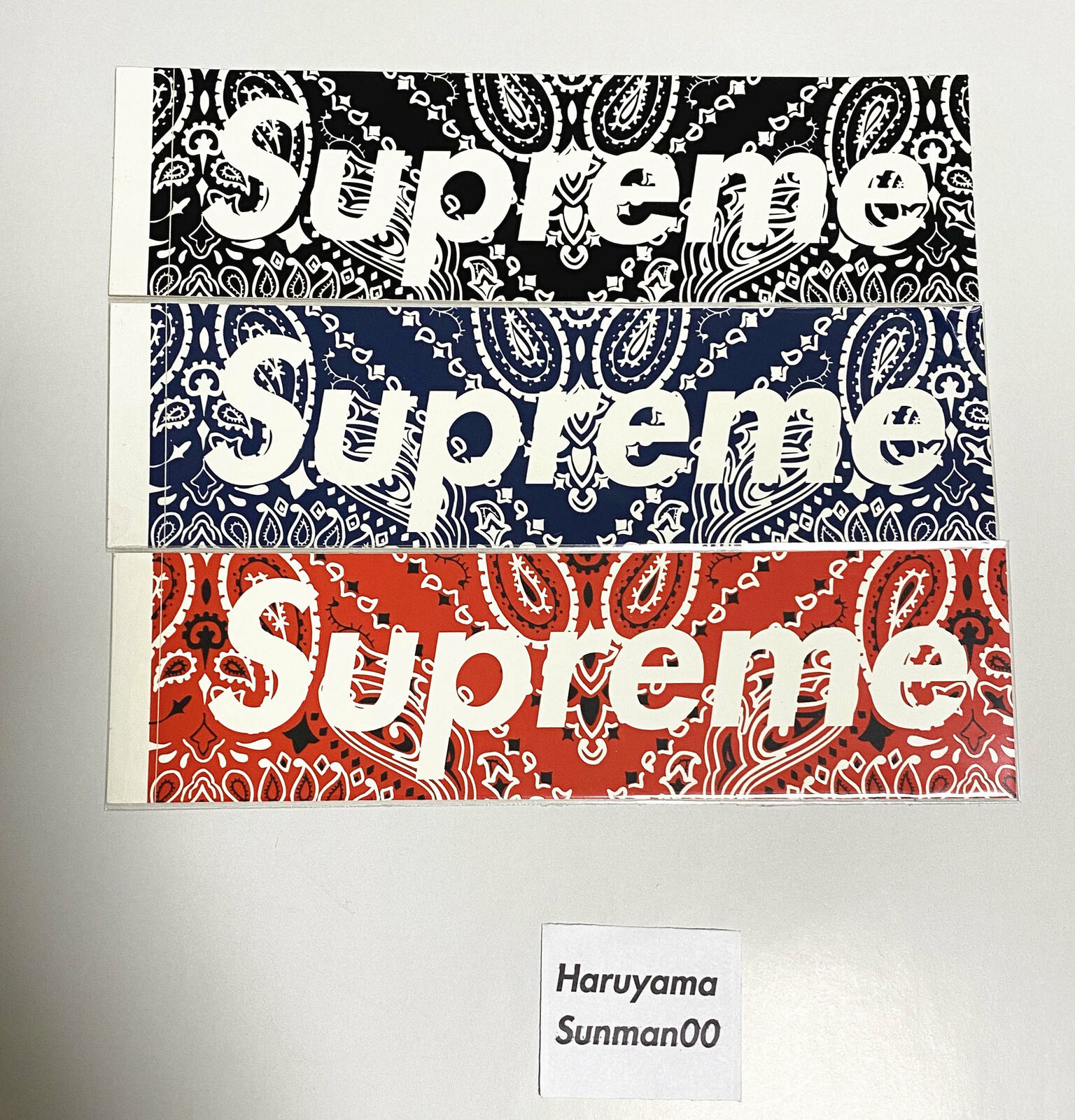 Supreme Paisley Bandana Box Logo Stickers