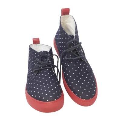 NIB $275 DEL TORO ALTO SUNBRELLA LEATHER DOT HIGH TOP CHUKKA  display picture 1