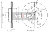 2X Maxgear 19-1243 Bremsscheibe FüR Lexus Toyota