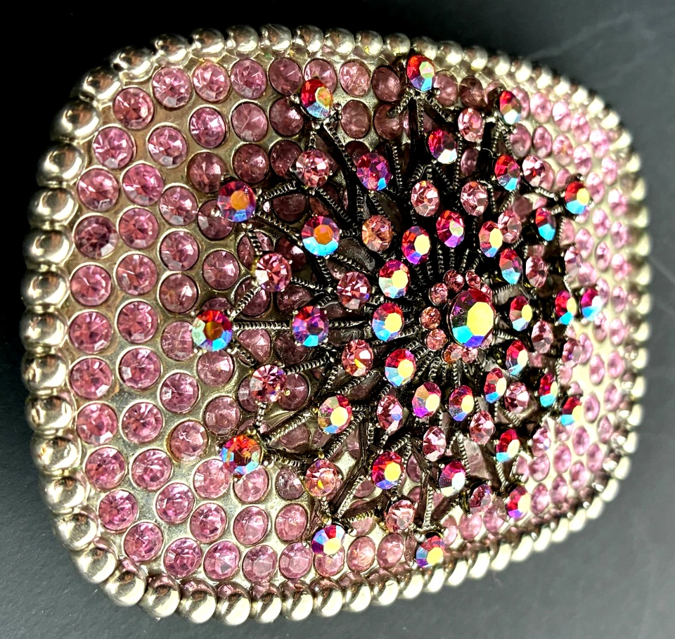 Navistar Ontario Belt Buckle G/P & B Fussy W/Rhinestone's (2) Two Vintage LOT JH - Image 4 of 4