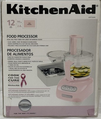 KitchenAid KFP750PK3 Food Processor with Blades - PINK RARE NEW | eBay