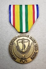 Merchant Marine Mediterranean - Middle East War Zone Medal - Full-size - PB