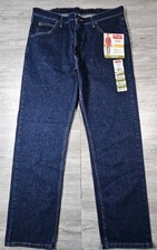 Wrangler Jeans Mens 36x30 Five Star Premium Regular Fit Flex Blue Denim New