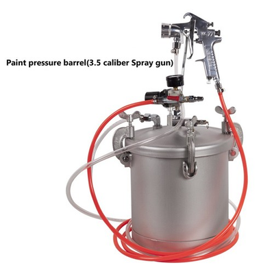 #ad Paint Pressure Barrel w 3.5 Caliber Spray Gun Commercial Painting 10L 2.6Gal $139.50