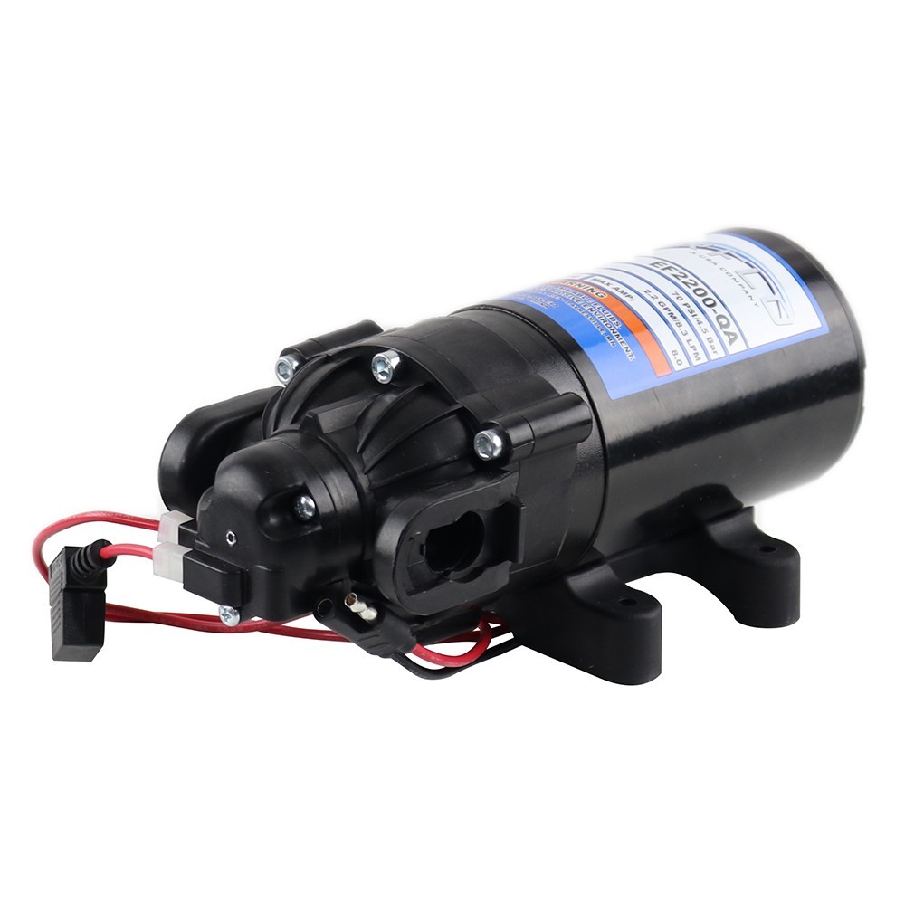 Everflo EF2200-QA 12V Diaphragm Sprayer Pump - 2.2GPM, 70 PSI Max, 3/4" QA Ports