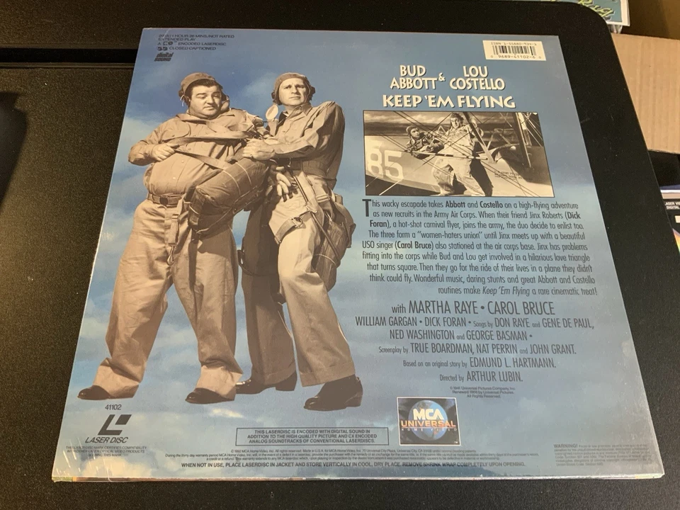 Keep Em Flying Laserdisc LD SEALED MCA Abbott & Costello Martha Raye Carol Bruce Foto 2 de 2