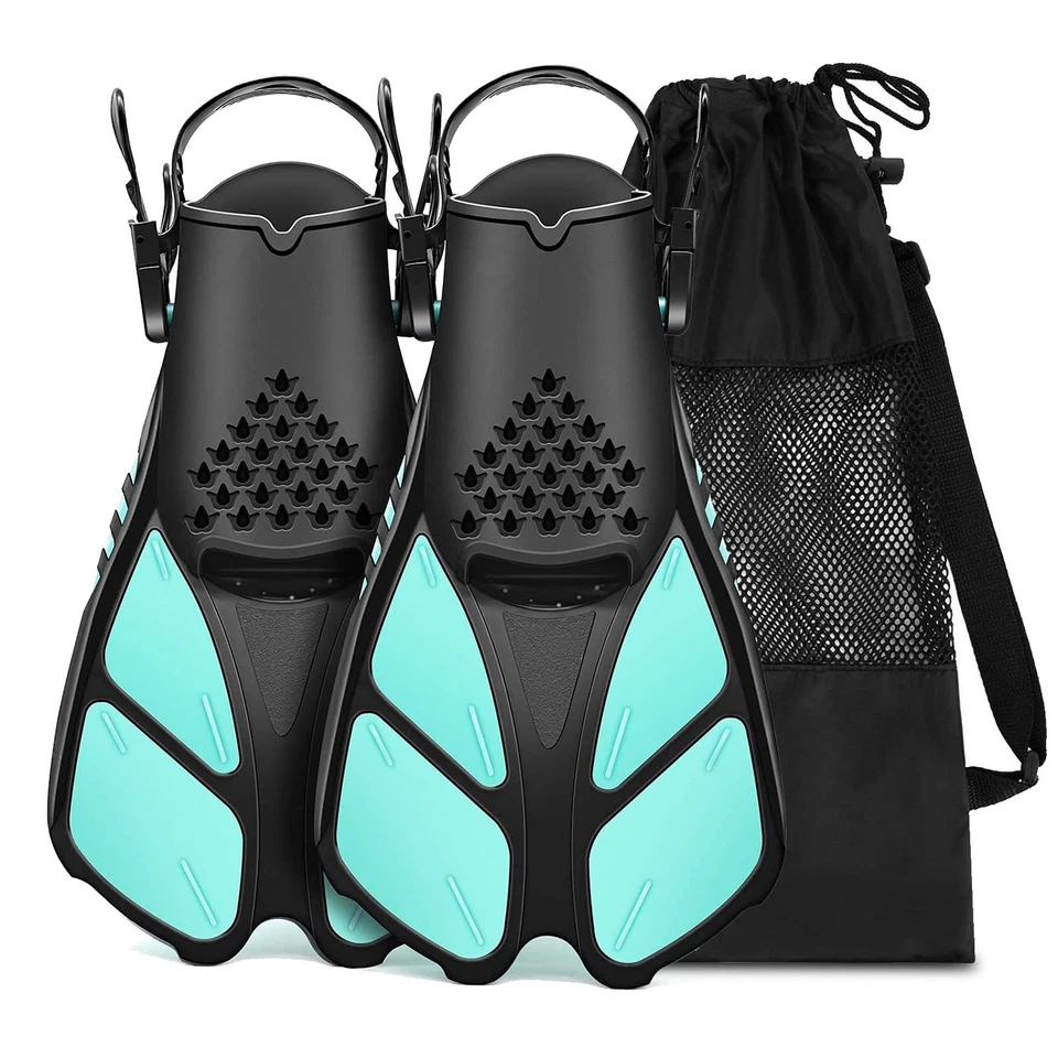 Taucherflossen Verstellbare kurze Flossen Erwachsen Schnorchelflossen Schwimm - Bild 2 von 4