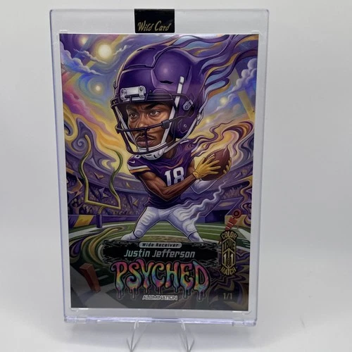 Justin Jefferson Wild Card 2026 Jumbo Mammoth Big Head True 1/1 Color Match