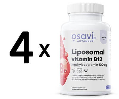 4 x Osavi Liposomal Vitamin B12, Methylcobalamin 100mcg - 120 (139,85 EUR/kg)