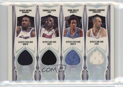 2005 Luxury Box Stat Sheet Relics /140 Shaquille O'Neal Gilbert Arenas HOF 7f0