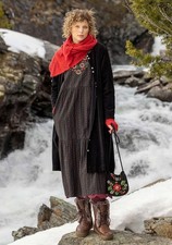 “Nootka” velour dress in organic cotton/recycled polyester, L, Gudrun Sjoden