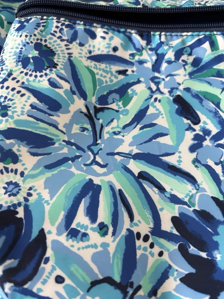 Mochila Lilly Pulitzer Grande Bahía Azul-Verde - Blanca Nueva Sin Etiquetas Foto 2 de 4