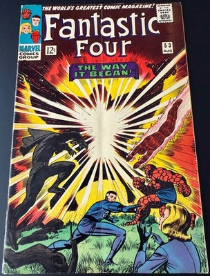 Fantastic Four #53 1966 Marvel Silver Age   1st app Klaw! KEY Black Panther 2nd