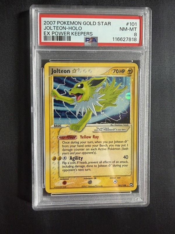 Pokemon Jolteon Gold Star Holo Power Keepers 101/108 PSA 8