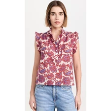 XIRENA Brenna Top in Electric Red Size XS