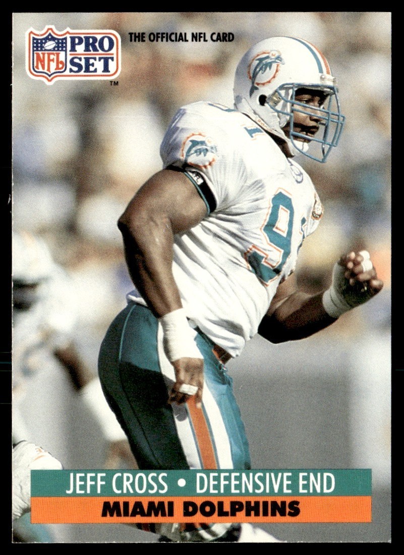 1991 Pro Set Jeff Cross Miami Dolphins #208
