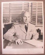 Rare  Autographed Signed 1949 Photo US Navy Four Star Admiral Harold B. Sallada