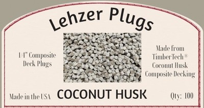 Coconut Husk - 1/4'' TimberTech ''Coconut Husk'' Plugs for Composite Decking