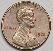 1982 Lincoln Penny Small Date 3.1g Copper BN Transitional Error Variety 