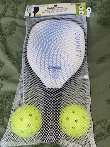 NUEVO Juego de Pelotas Franklin Pickle - Paleta y Pelota de Madera para 2 Jugadores con Bolsa Exterior X-40 - Imagen 2 de 8