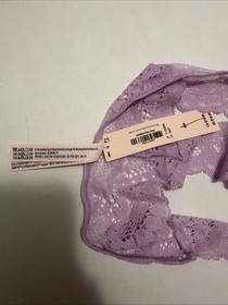Victoria's Secret NWT Bra & Panty Set - 32C/S - Very Sexy Purple Fishnet & Lace