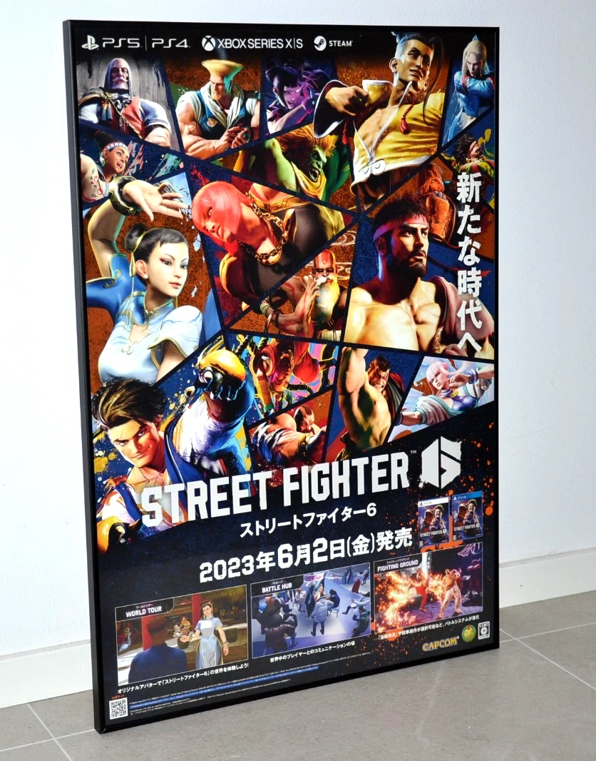 【美品】ストリートファイター6 非売品 発売告知 B2ポスター Street Fighter 6 - Promo B2 Poster Japan - 51.5cm x 73cm - PS5