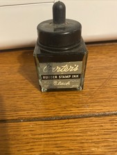 Vintage CARTER'S RUBBER STAMP INK BOTTLE- BLACK  - 1.25 oz