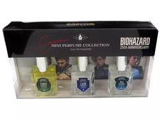 Capcom Resident Evil Chris Leon Jill Mini Perfume Collection Opened
