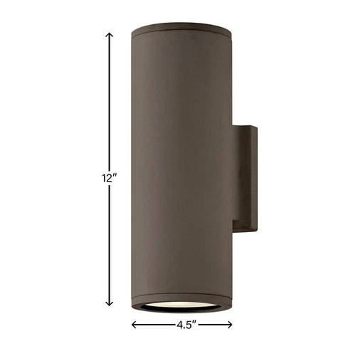 Silo 12" High Architectural Bronze LED Outdoor Wall Light - Picture 7 of 10