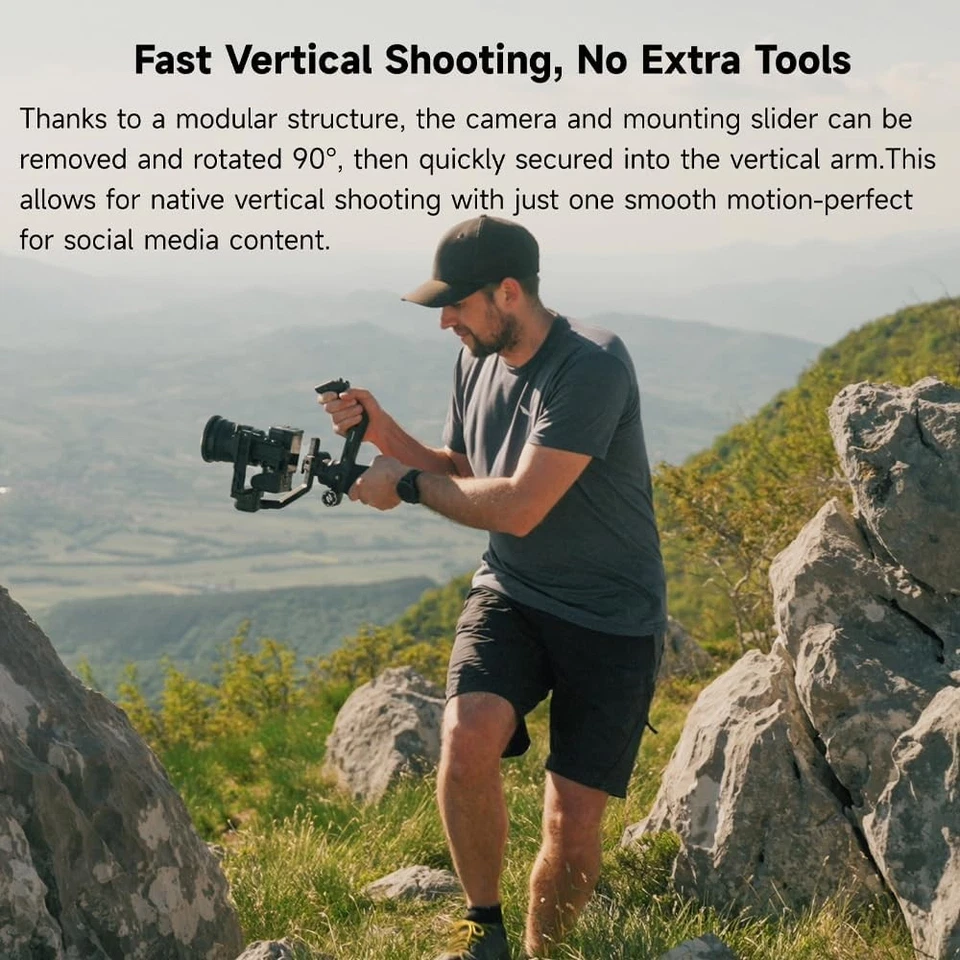 Feiyu SCORP 3 Kit 3-Axis Gimbal Stabilizer w/ AI Tracking & Detachable Handle - Image 4 of 4