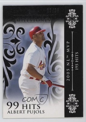 2008 Moments & Milestones Black 2/25 Albert Pujols (2005 NL MVP 195 Hits) i4v