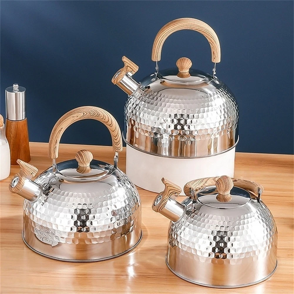 Outdoor Stainless Steel Tea Kettle Whistle Design for Camping 2L 3L 4L
