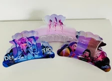 K-POP Demon Hunters Hair Claws w/ ZOEY, MIRA & RUMI Pack of 3, Brand New