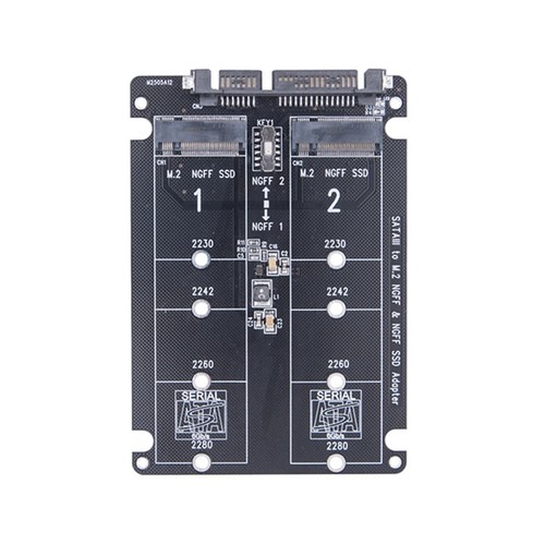 Adattatore Dual M.2 a SATA3.0 Protocollo M.2 Adattatore SSD 2 Porte NGFF M.2 B Key7683 - Foto 9 di 10