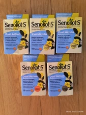 50 Senokot-S Dual Action Natural Vegetable Laxative, 10 Tablets/Box Exp 01/26