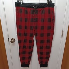 MEN'S GEORGE RED AND BLACK PAJAMA/LOUNGE PANTS SIZE XL