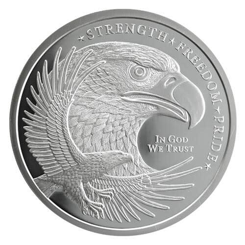 Silver - 5 oz Eagle Round (Golden State Mint) - Picture 1 of 2