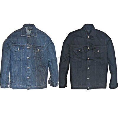 Herren Denim Biker Country Mode Jacke Trucker Vintage Freizeit Jeans Oberteil Mantel