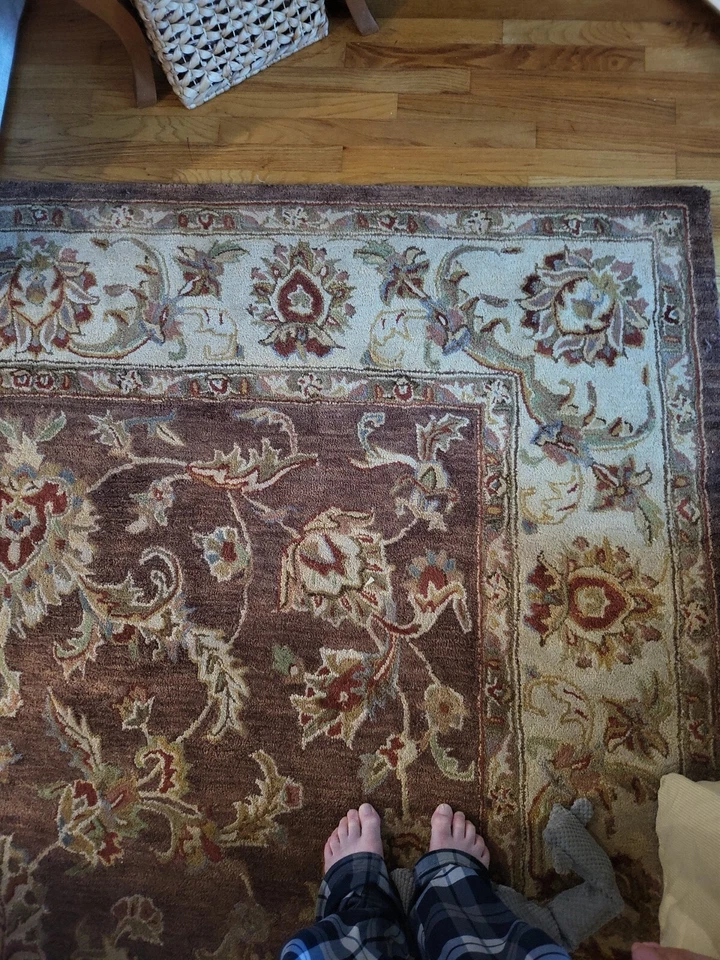 Alfombra Nourison acolchada a mano Jaipur marrón rectangular 8x 11 ja23 Foto 3 de 4